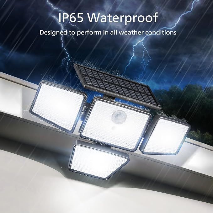 Philips Solar Security Light Outdoor, 196 LED Wall-Mounted Flood Light w/PIR - Image 8