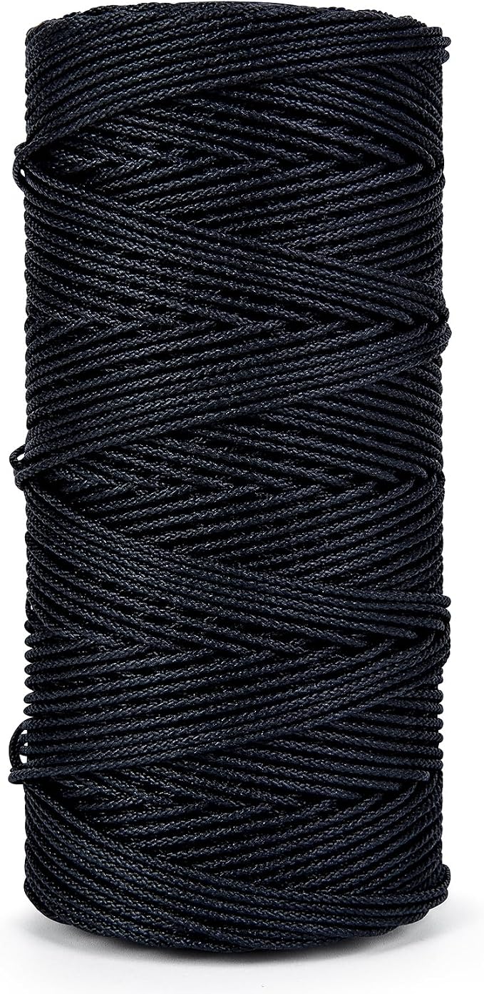 HONGDA Braided Black Nylon String, #18 Tarred Bank Line Twine, 487 Feet Black - Image 4