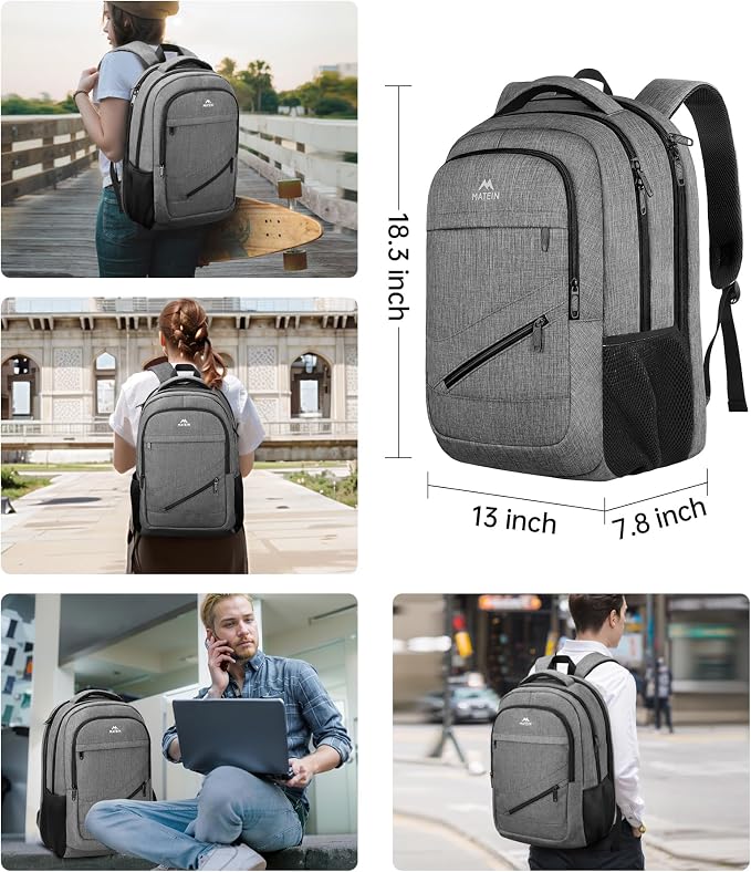MATEIN Travel Laptop Backpack, 17 Inch Work TSA Approved Carry on Backpack - Image 7