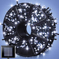 JMEXSUSS 600 LED Solar Christmas Lights Outdoor Waterproof, 206.7ft White Solar by JMEXSUSS