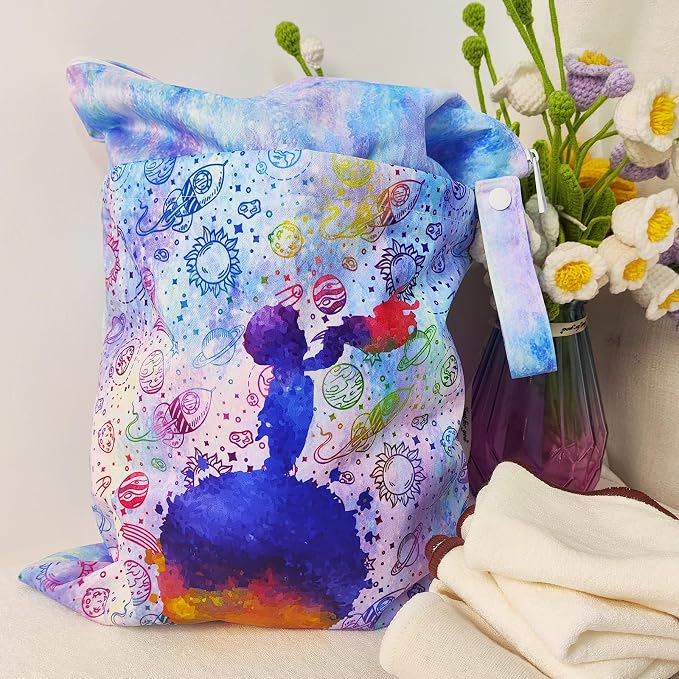 Mama Koala Wet Dry Bags, Portable Washable Reusable Baby Cloth Diapers Bags - Image 4