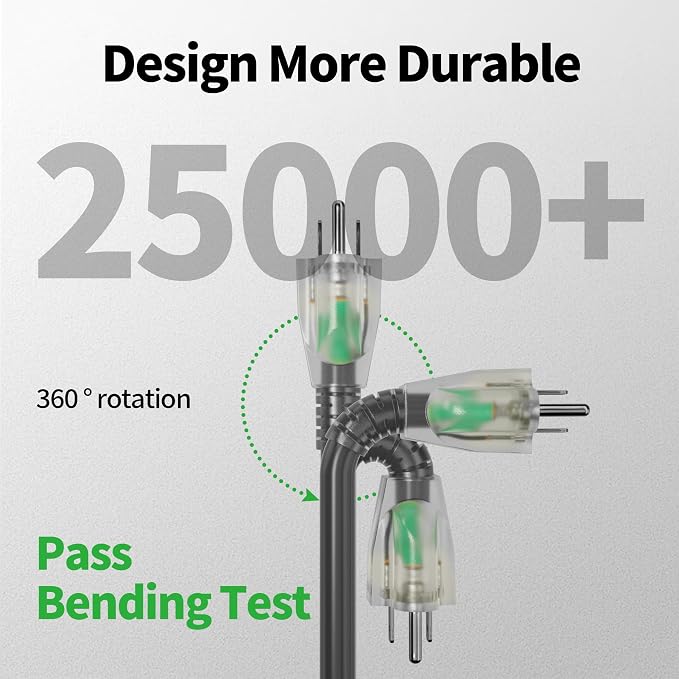 POWGRN 150FT 16 3 Outdoor Extension Cord Waterproof, Flexible 3 Prong Cold - Image 5