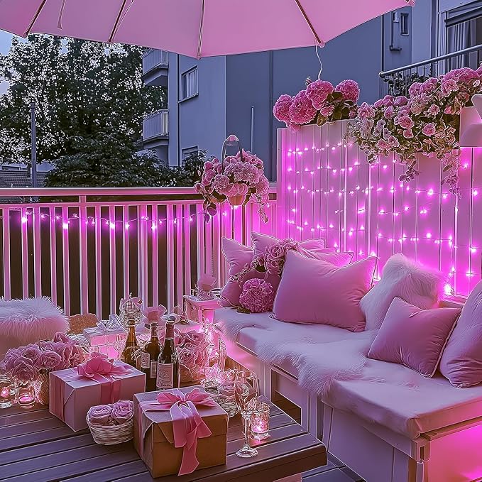JMEXSUSS 66 Ft Connectable Pink Lights - Image 6