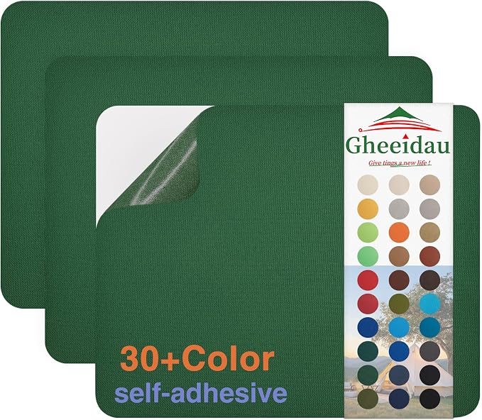Gheeidau Canvas Repair Patch 9×11 Inch 3Pcs Waterproof Self-Adhesive Fabric by Givethingsanewlife