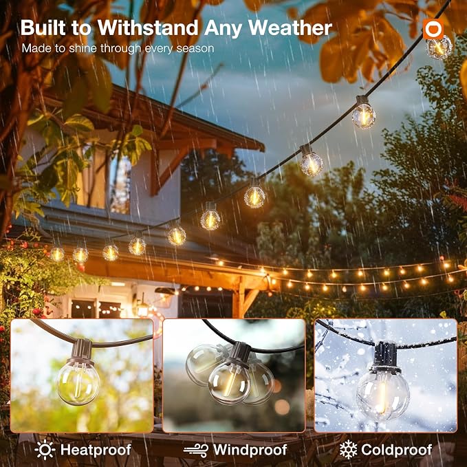 addlon 100FT Outdoor String Lights G40 - Image 4