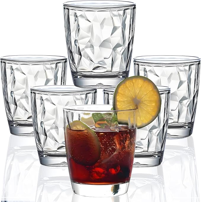 10 Oz Unbreakable Tritan Drinking Glasses Shatterproof Acrylic Glasses by VEILEDGEM