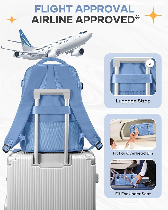 coofay Travel Backpack Carry on Flight Approved Mochila De Viaje Personal Item - Image 7