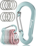 9PCS Carabiner Keychain Clip, 2.7" Large Aluminum Carabiner Clips by pulltherfishing