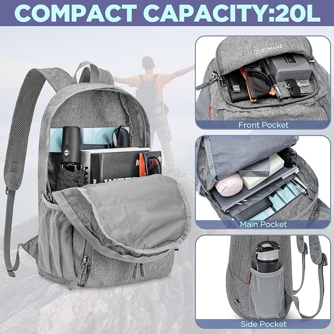 ZOMAKE Ultra Lightweight Packable Backpack 20L, Small Foldable Backpacks Hiking - Image 3