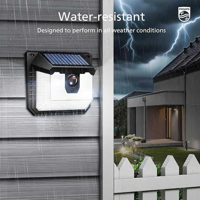 Philips Solar Lights Motion Sensor Outdoor, 120 LEDs Solar Powered Security - Image 8