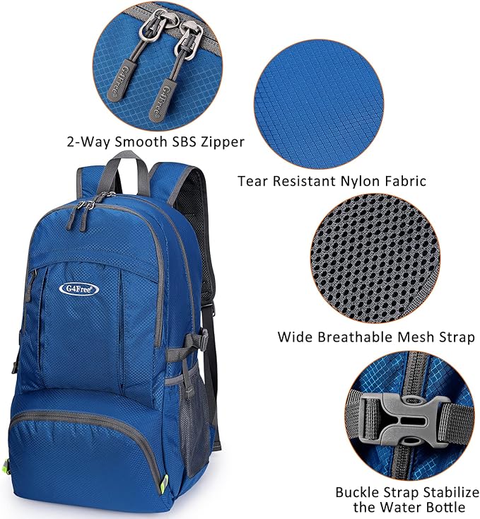 G4Free 40L Lightweight Packable Hiking Backpack, Waterproof Travel Daypack - Image 5