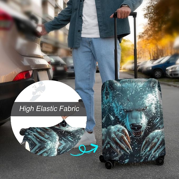 Luggage Cover Protector for 26-28 Inch Suitcases, TSA Approved Elastic Travel - Image 4