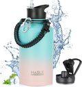 HASLE OUTFITTERS Half Gallon Insulated Water Bottles 64 oz, Stainless Steel by HASLEOUTFITTERS