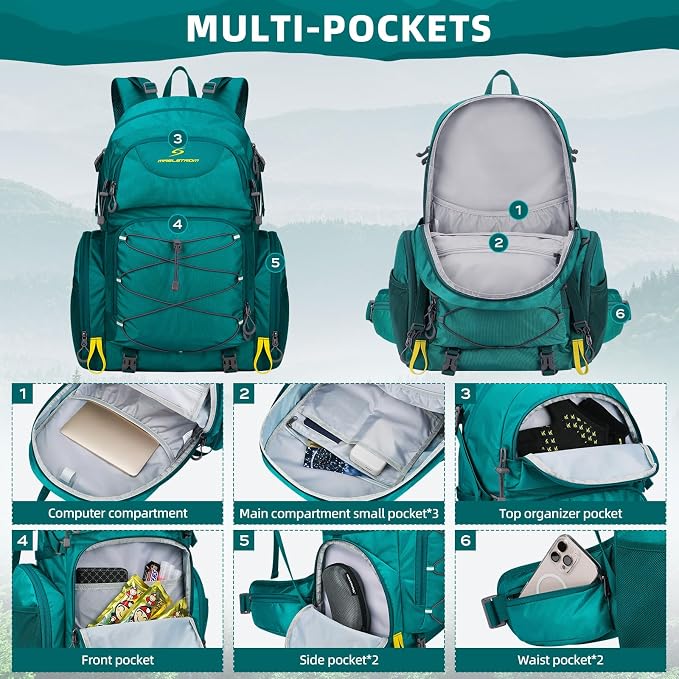 Maelstrom Hiking Backpack, 40L Waterproof Camping Daypack - Image 4