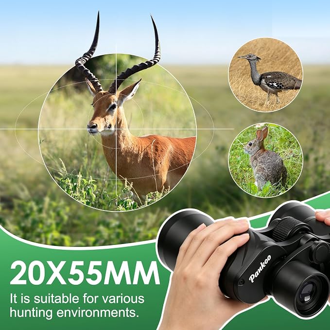 Pankoo 20x55 Binoculars for Adults High Powered – Large View Waterproof Optics - Image 8