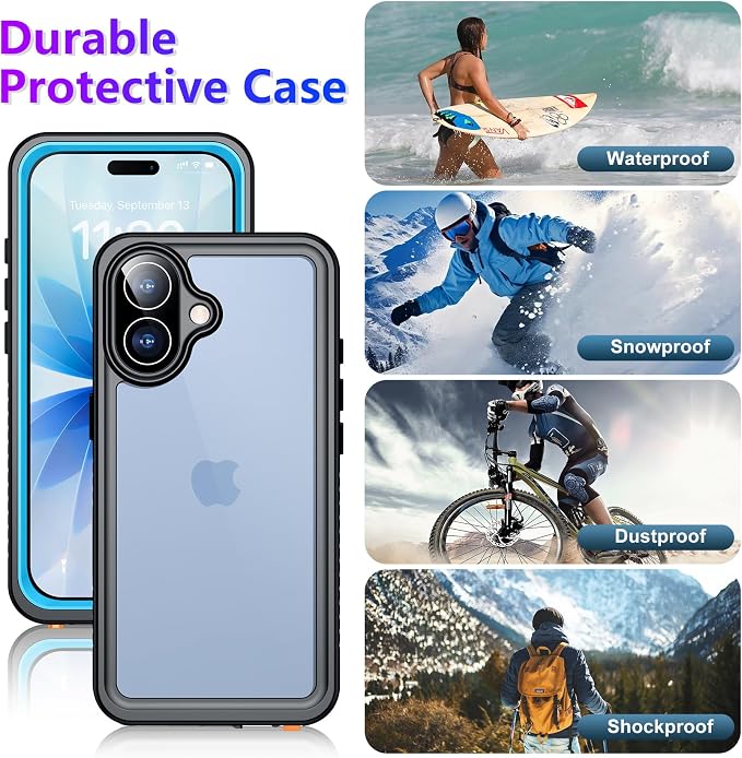 Temdan Compatible with iPhone 17 Case, Waterproof Built-in Screen & Camera - Image 7