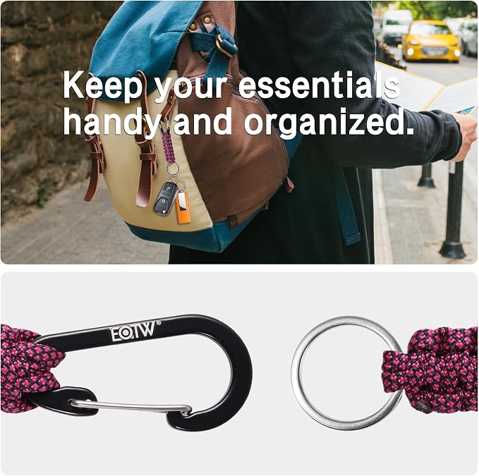 EOTW Paracord Keychain for Men Women Paracord Carabiner Backpack Keychain - Image 5