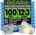 GEARit 100 Ft Extension Cords 12/3 Gauge Outdoor/Indoor Triple Outlet SJEOW 12 by GEARit