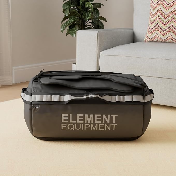 Element Equipment Trailhead Duffel Bag Shoulder Straps Waterproof Black/Grey - Image 2