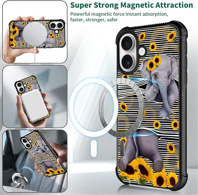 for iPhone 17 Case, for MagSafe Graphic Design for Girl Boy Soft Silicone Hard - Image 5