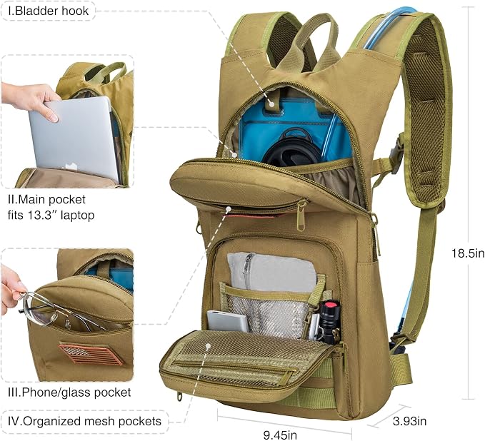 NOOLA 3L Hydration Backpack, Water Backpack - Image 2