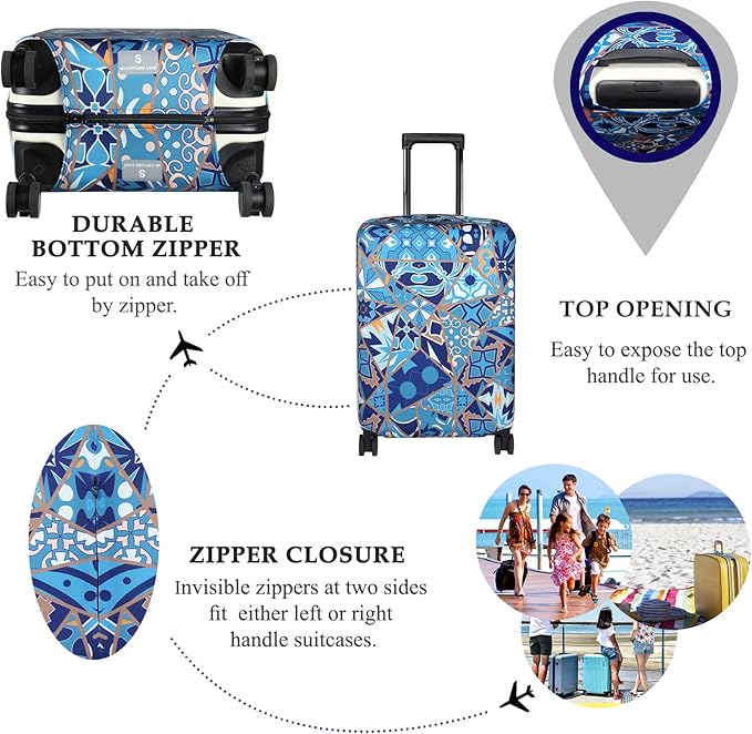 Explore Land Travel Luggage Cover Suitcase Protector Fits 31-32 Inch Case - Image 3