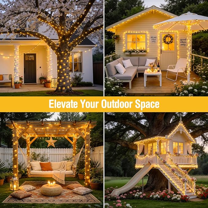 JMEXSUSS 66ft 200 LED Christmas Lights Outdoor, Warm White Christmas Tree - Image 5