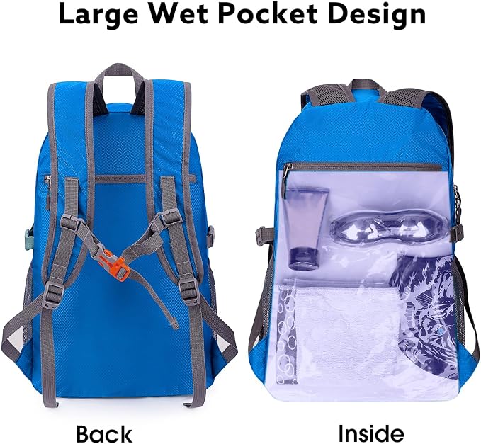 G4Free 40L Lightweight Packable Hiking Backpack, Waterproof Travel Daypack - Image 2