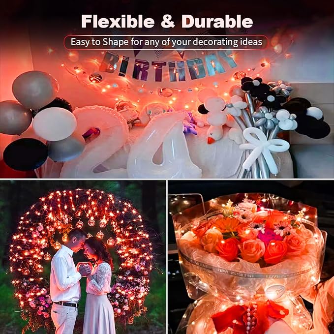 20 Pack LED Fairy Lights Battery Operated, 3 Features Blinking Slowly Blinking - Image 3