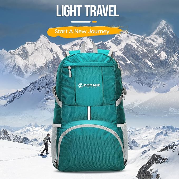 ZOMAKE Lightweight Packable Backpack 35L, Light Foldable Backpacks Water - Image 8