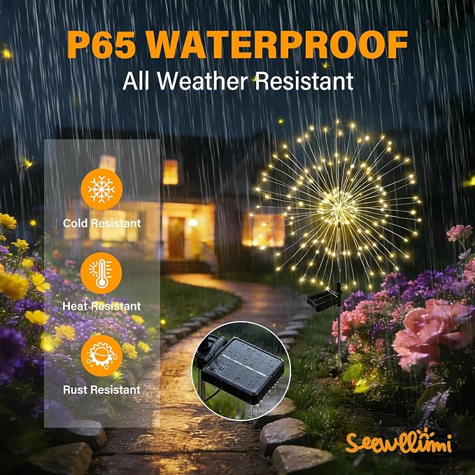 Solar Garden Lights Outdoor Decor Waterproof, Fairy Lights Solar Powered - Image 5