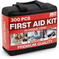 M2 BASICS 300 Piece First Aid Kit, 40 Items, Compact Emergency Medical Kit by M2BASICS