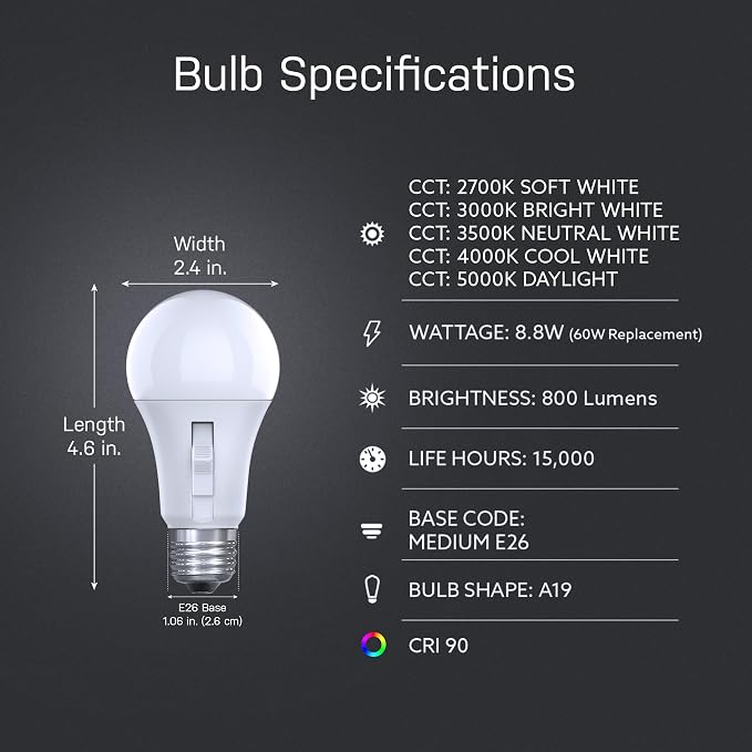 Feit Electric LED Motion Sensor Light Bulb, A19 60W Equivalent, Non-Dimmable - Image 3