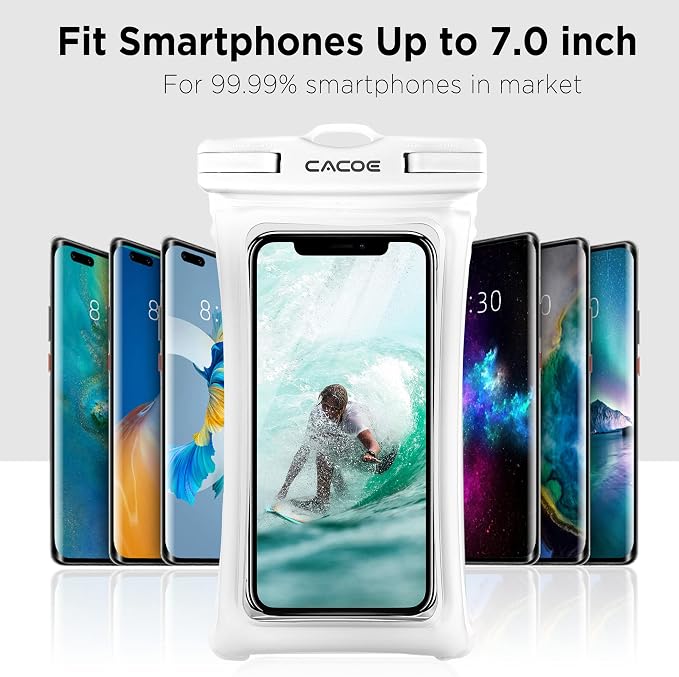 CACOE Floating Universal Waterproof Phone case 2 Pack-Up to 7.0", Phone Pouch - Image 5