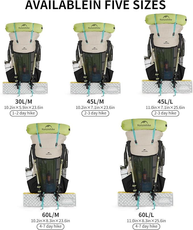 Naturehike 60L Rock 2.0 Upgraded Internal Frame Hiking Backpack - Image 7