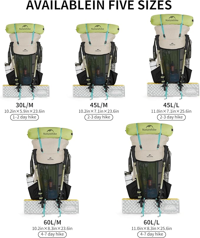 Naturehike 60L Rock 2.0 Upgraded Internal Frame Hiking Backpack - Image 7