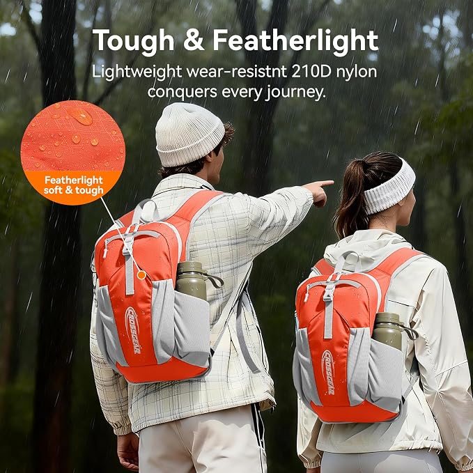 16L Small Hiking Backpack, CROSSGEAR Lightweight Waterproof Foldable Backpack - Image 4