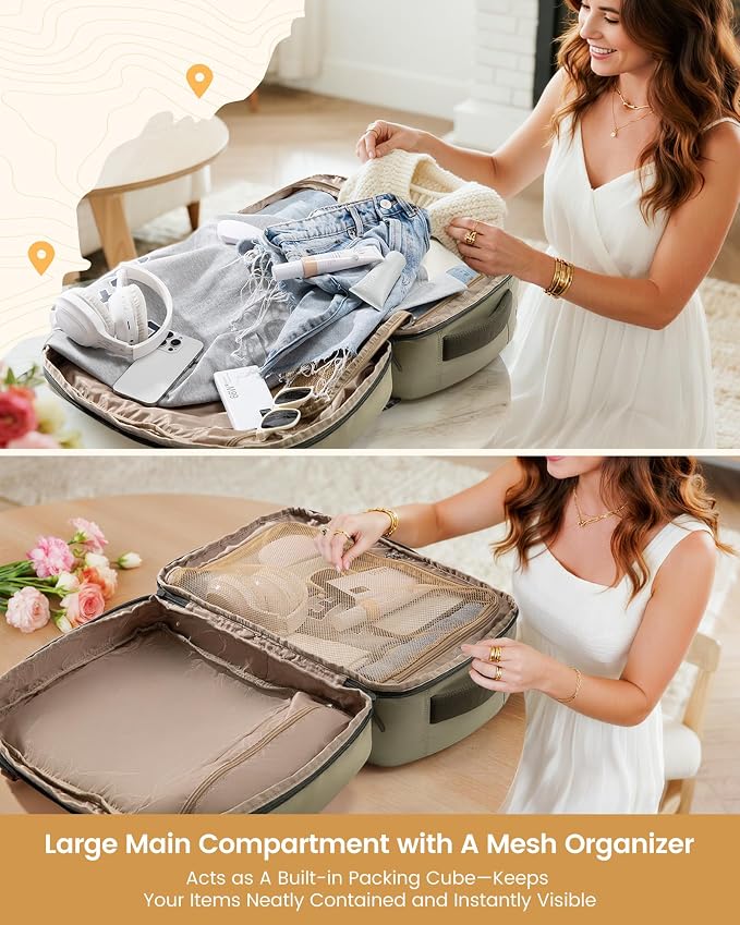 LOVEVOOK 40L Travel Backpack for Women & Men, Airline Approved Carry On Luggage - Image 3