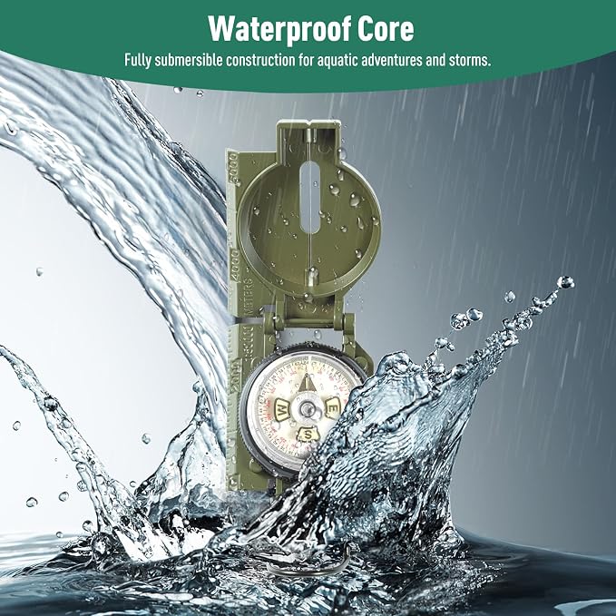 Eyeskey Multifunctional Military Sighting Navigation Compass Impact Resistant & - Image 7