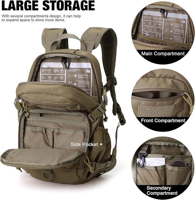 Mardingtop Small Tactical Backpack, Molle Hiking Backpack - Image 5