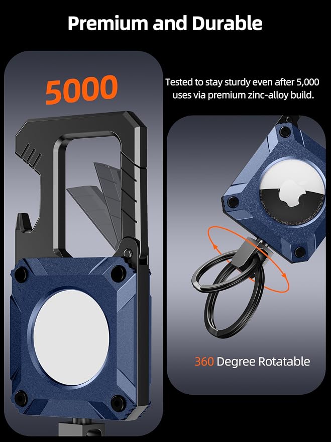 Air Tag Keychain with Carabiner, Heavy Duty Keychain Bottle Opener, Waterproof - Image 8