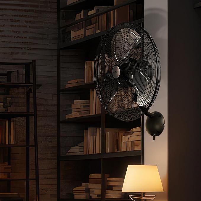 Hurricane 16" High Velocity Pro Oscillating Metal Wall Mount Fan w/ 3 Speeds - Image 4