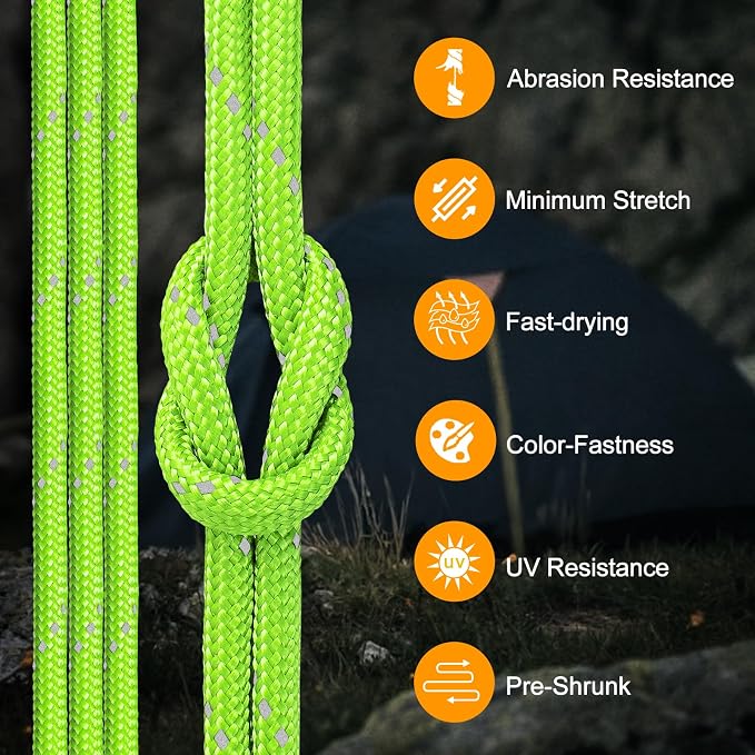 850Ib Reflective Paracord Rope, 50/100/200/500/1000ft 4MM 11 Strand Parachute - Image 3