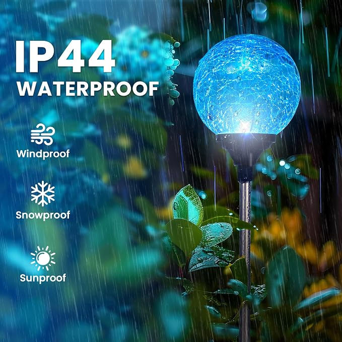 GIGALUMI Solar Garden Lights 6 Pack, Solar Lights Outdoor Decorative Waterproof - Image 3