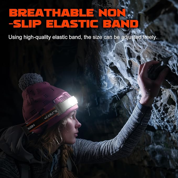 Hopedone 2 Packs Rechargeable Headlamp, 230°Wide-Angle 1000 Lumens Headlamp - Image 6
