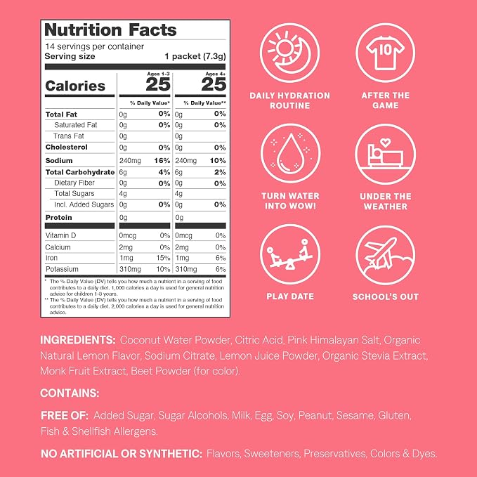 Cure Hydration - Kids Electrolyte Drink Mix | Plant-Based Pediatrician - Image 2