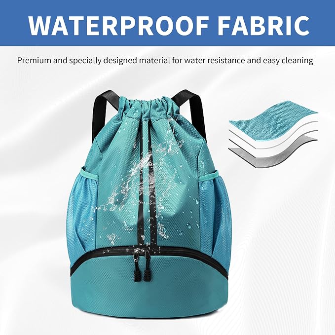 JELUTAR Drawstring Backpack Gym Bag - Image 4