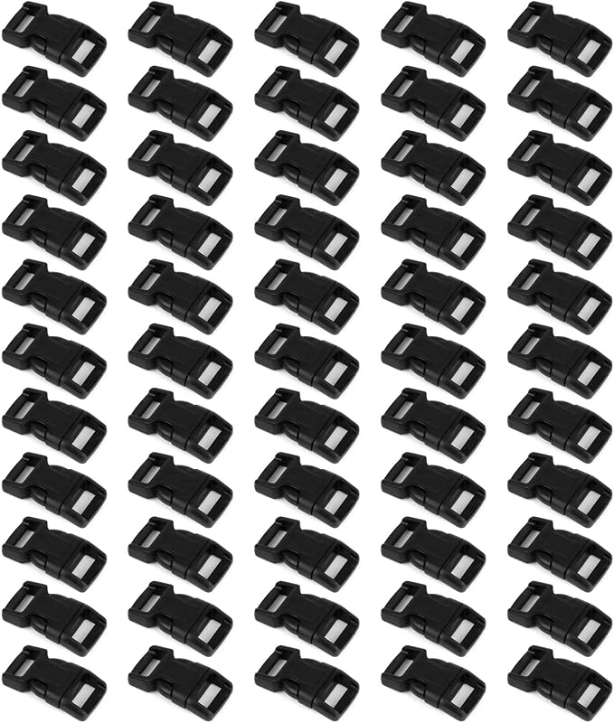 5/8" Black Plastic Side Release Buckle Curved Quick Release by Unknown
