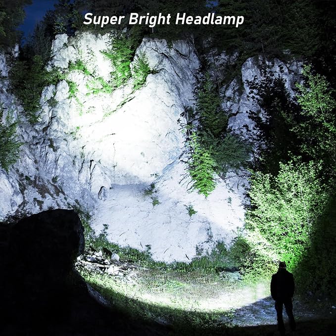 Blukar LED Headlamp, Super Bright Rechargeable Headlight Flashlight - Image 2