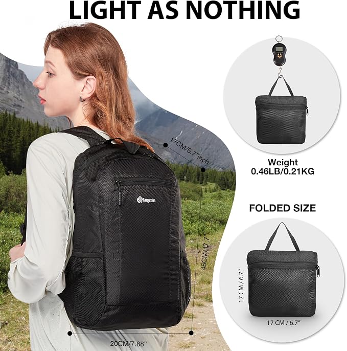 VPBAGE 15L Water-resistant Hiking Daypack, Small Backpack Travel Outdoor - Image 2